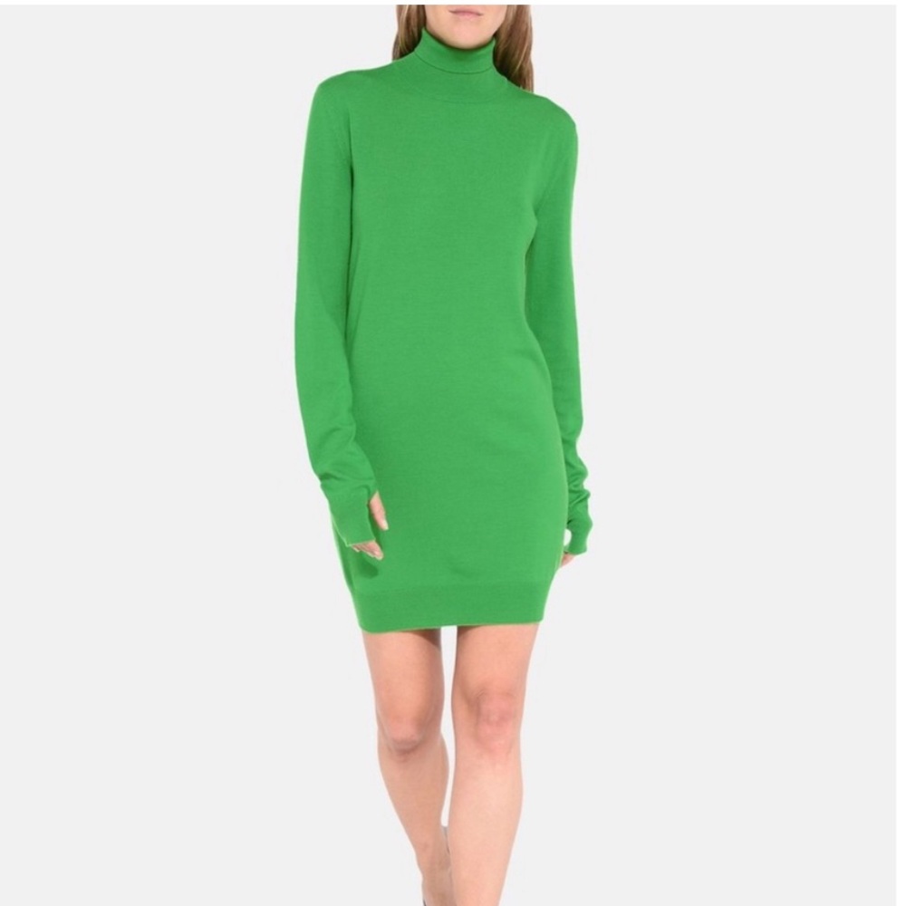🗣️ ISO Stella McCartney Knit Turtleneck Sweater Dress Green Small